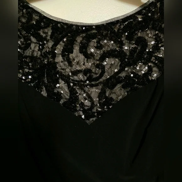 Ralph Lauren Elegant Black Sequin Dress - Picture 6 of 7